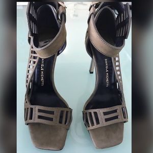 NEW Daniele Michetti Mahima Suade Sandals Size 6.5